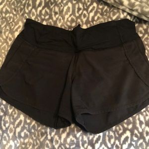 Black Lululemon running shorts